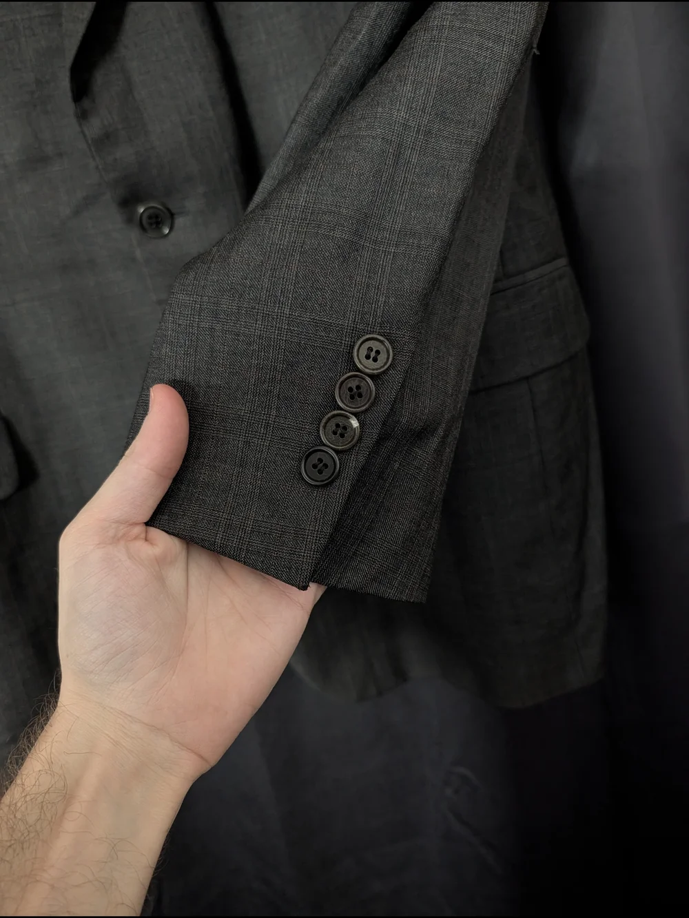 LORO PIANA x Brooks Brothers Gray Plaid Wool Two-Button Sport Coat Made In Italy